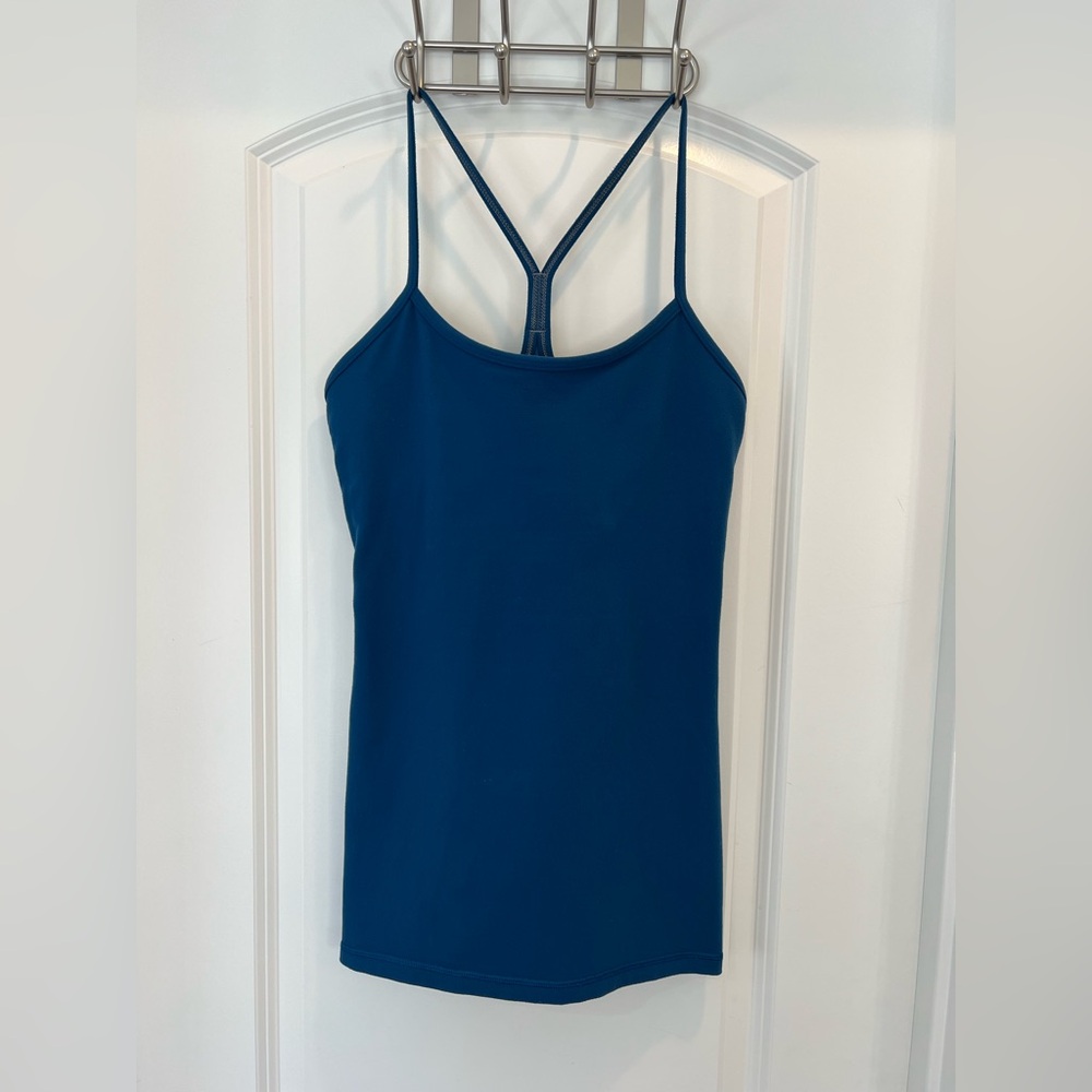 Blue Lululemon Power Y Tank